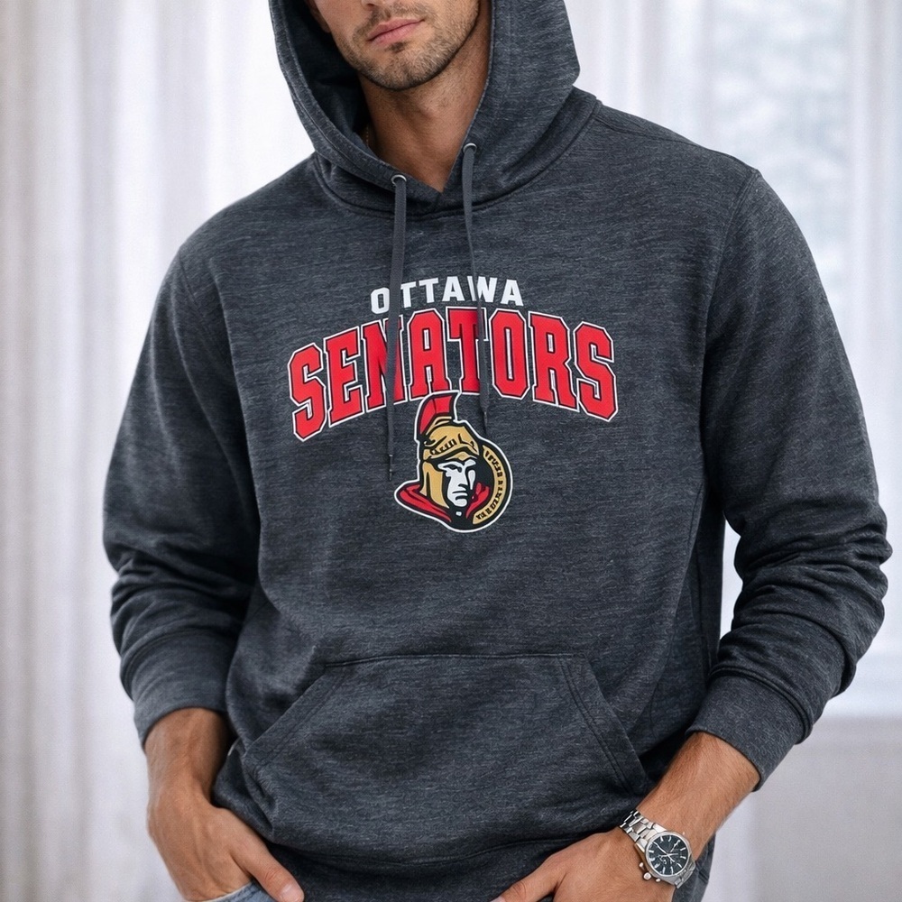 Fanatics Ottawa Senators Charcoal Hoodie size L